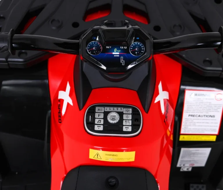 Quad Xt Speed ​​​​za Djecu Crveni + 4x4 Pogon + Eva + Spori Start + Mp3 Radio + Led, Crvena Quad Na Akumulator 8