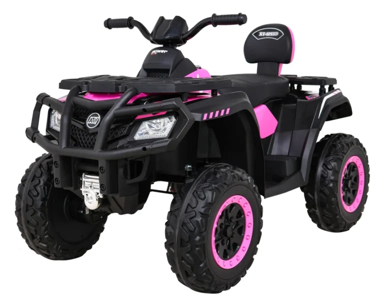 Quad Xt Speed ​​​​za Djecu Roza + 4x4 Pogon + Eva + Spori Start + Mp3 Radio + Led Quad Na Akumulator 1