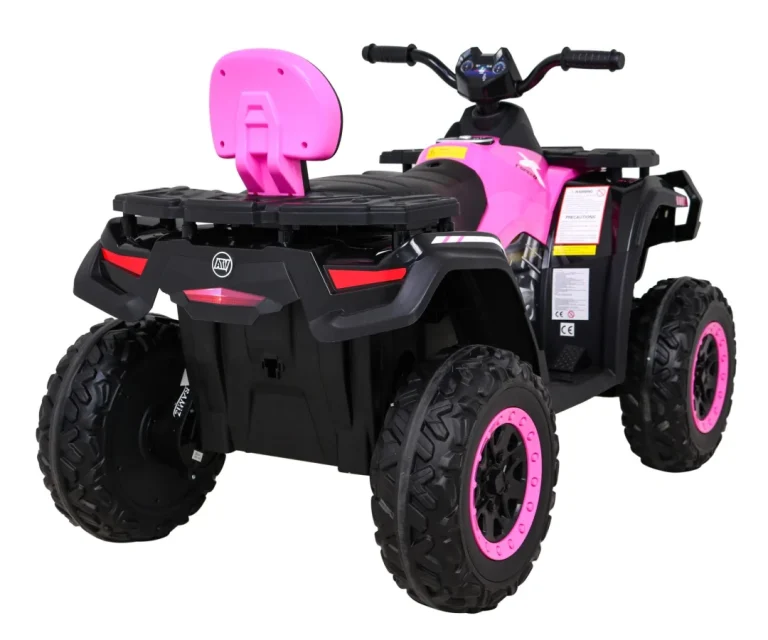 Quad Xt Speed ​​​​za Djecu Roza + 4x4 Pogon + Eva + Spori Start + Mp3 Radio + Led Quad Na Akumulator 9