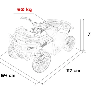 Quad Vozilo 4x4 Atv Wolf Crna 2