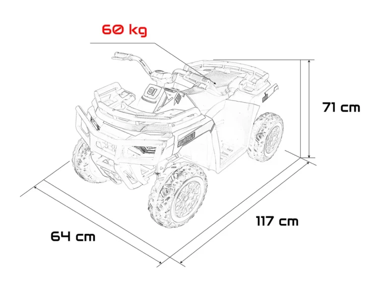 Quad Vozilo 4x4 Atv Wolf Crna 2