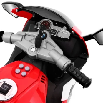 R1 Superbike Električni Motocikl Za Djecu Crveni + Pomoćni Kotači + Truba + Led Svjetla, Crvena Motor Na Akumulator 9