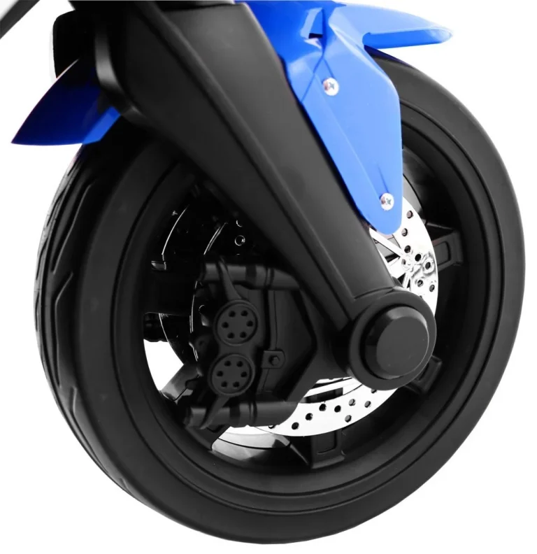 R1 Superbike Električni Motocikl Za Djecu Plavi + Pomoćni Kotači + Truba + Led Svjetla, Plava Motor Na Akumulator 10