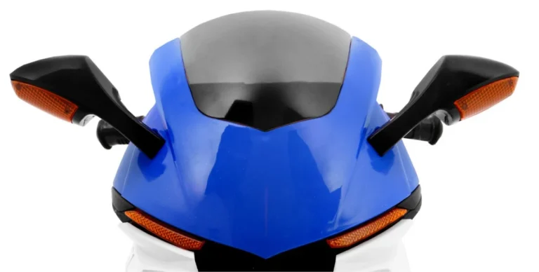 R1 Superbike Električni Motocikl Za Djecu Plavi + Pomoćni Kotači + Truba + Led Svjetla, Plava Motor Na Akumulator 11