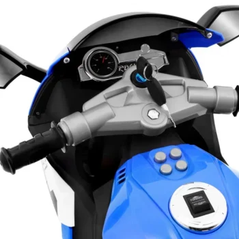 R1 Superbike Električni Motocikl Za Djecu Plavi + Pomoćni Kotači + Truba + Led Svjetla, Plava Motor Na Akumulator 6