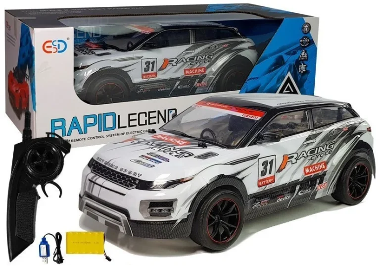 Rc 1:10 Bijeli Trkaći Sportski Reli Automobil 1