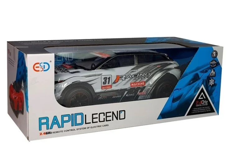 Rc 1:10 Bijeli Trkaći Sportski Reli Automobil 5