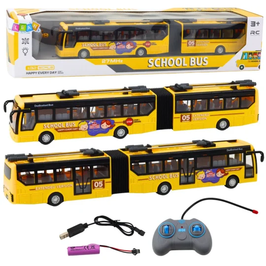 Rc 1:32 Žuti Zglobni Trolejbus Na Daljinsko Upravljanje školski Autobus 1