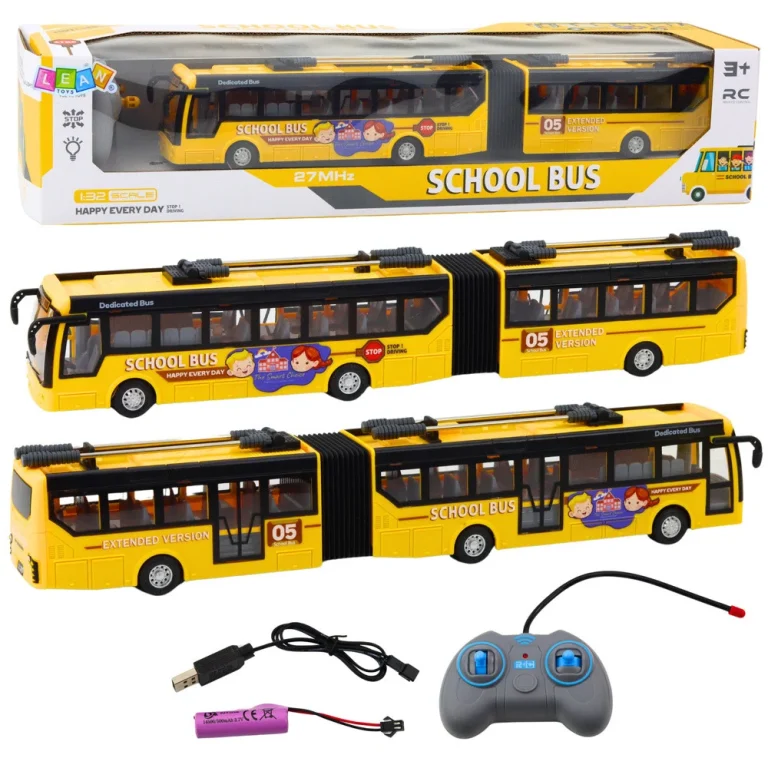 Rc 1:32 Žuti Zglobni Trolejbus Na Daljinsko Upravljanje školski Autobus 1