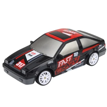 Rc Coupe Drift Car Na Daljinsko Upravljanje S Izmjenjivim Kotačima Crni 1:24 2