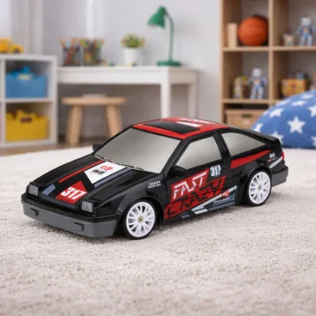 Rc Coupe Drift Car Na Daljinsko Upravljanje S Izmjenjivim Kotačima Crni 1:24 3