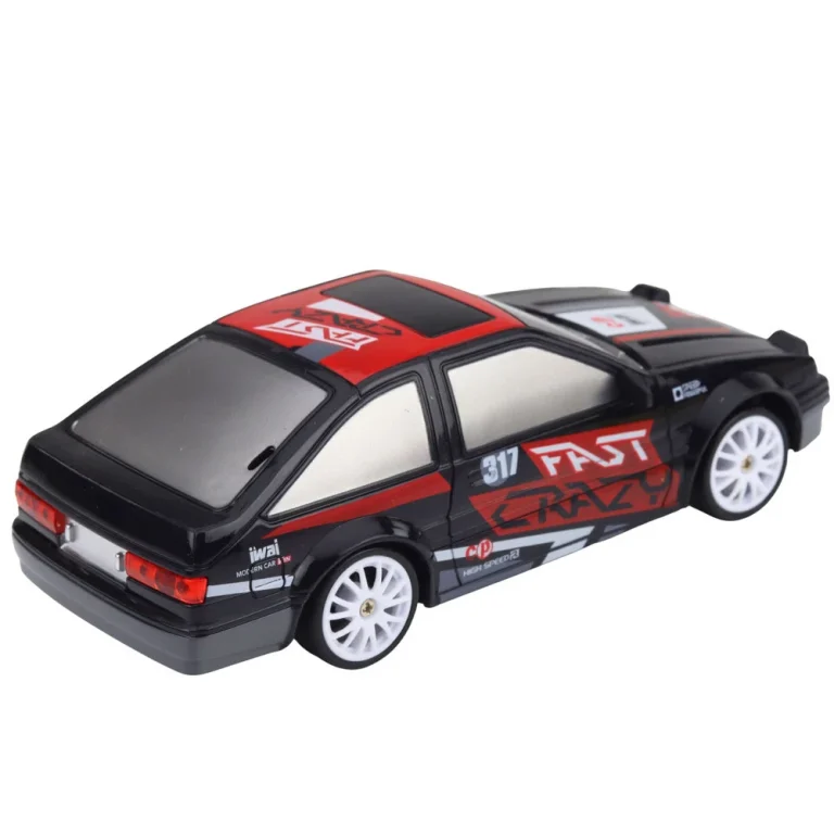 Rc Coupe Drift Car Na Daljinsko Upravljanje S Izmjenjivim Kotačima Crni 1:24 4