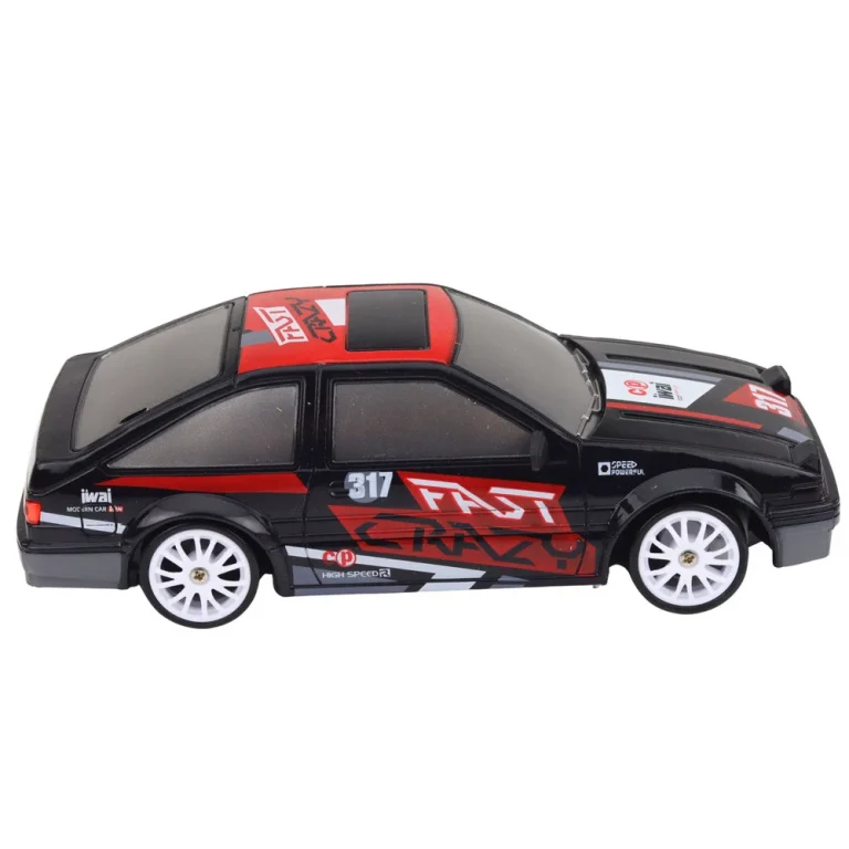 Rc Coupe Drift Car Na Daljinsko Upravljanje S Izmjenjivim Kotačima Crni 1:24 5