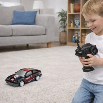 Rc Coupe Drift Car Na Daljinsko Upravljanje S Izmjenjivim Kotačima Crni 1:24 6
