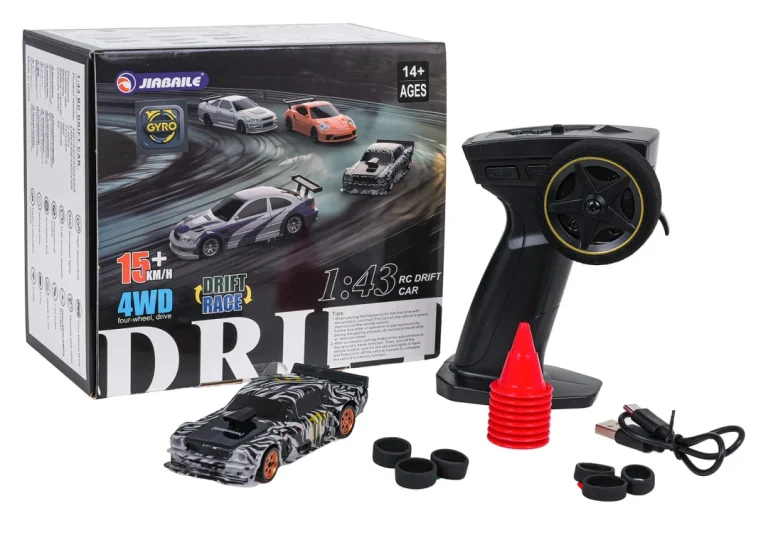 R/c Drift Car 1:43 Srebrni Prugasti + Dodaci 1