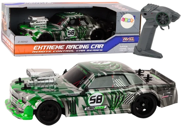 Rc Automobil Na Daljinsko Upravljanje 1:16 Drift Gumeni Kotači Zeleni 1