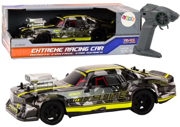 Rc Automobil Na Daljinsko Upravljanje 1:16 Gumeni Kotači Drift Crni 1