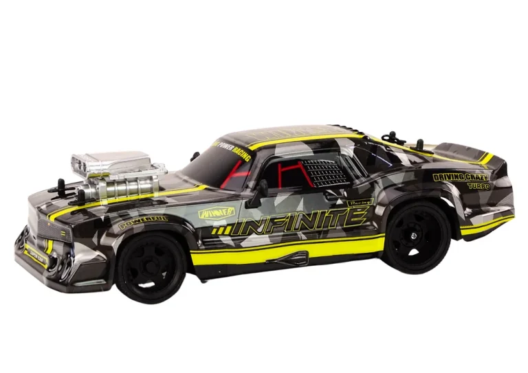 Rc Automobil Na Daljinsko Upravljanje 1:16 Gumeni Kotači Drift Crni 2