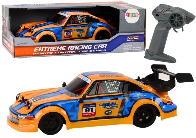 Rc Automobil Na Daljinsko Upravljanje 1:16 Gumeni Kotači Drift Narančasti 1