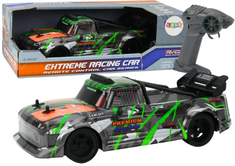 Rc Automobil Na Daljinsko Upravljanje 1:16 Gumeni Kotači Za Driftanje Sivo Zeleni 1