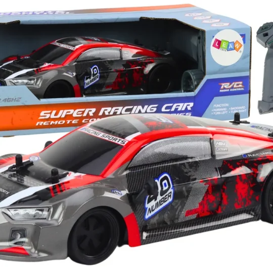 Rc Automobil Na Daljinsko Upravljanje 1:18 Gumeni Kotači Drift Crveni 1