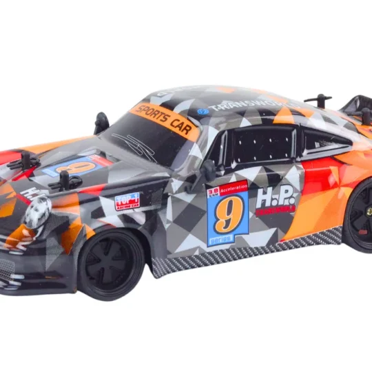 Rc Automobil Na Daljinsko Upravljanje 1:18 Gumeni Kotači Drift Narančasti 1