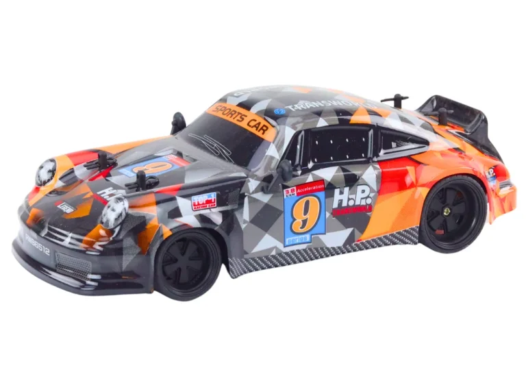 Rc Automobil Na Daljinsko Upravljanje 1:18 Gumeni Kotači Drift Narančasti 1