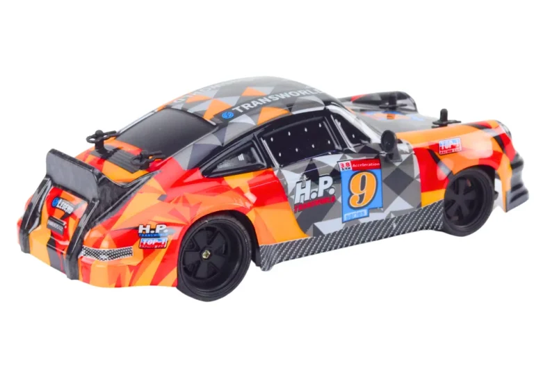 Rc Automobil Na Daljinsko Upravljanje 1:18 Gumeni Kotači Drift Narančasti 3