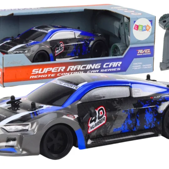 Rc Automobil Na Daljinsko Upravljanje 1:18 Gumeni Kotači Drift Plavi 1
