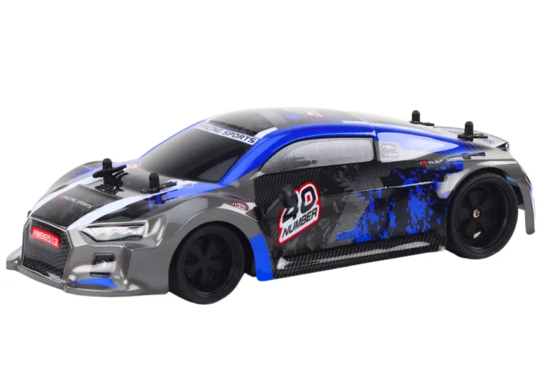 Rc Automobil Na Daljinsko Upravljanje 1:18 Gumeni Kotači Drift Plavi 2
