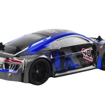 Rc Automobil Na Daljinsko Upravljanje 1:18 Gumeni Kotači Drift Plavi 3