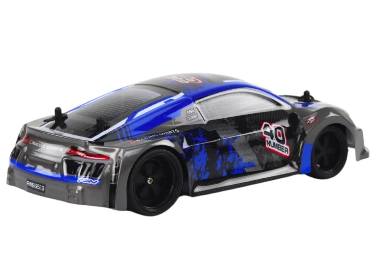Rc Automobil Na Daljinsko Upravljanje 1:18 Gumeni Kotači Drift Plavi 3