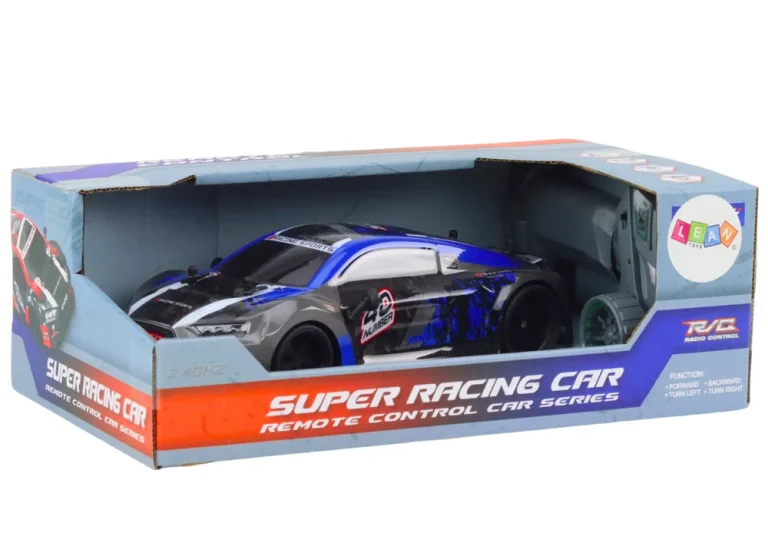 Rc Automobil Na Daljinsko Upravljanje 1:18 Gumeni Kotači Drift Plavi 5