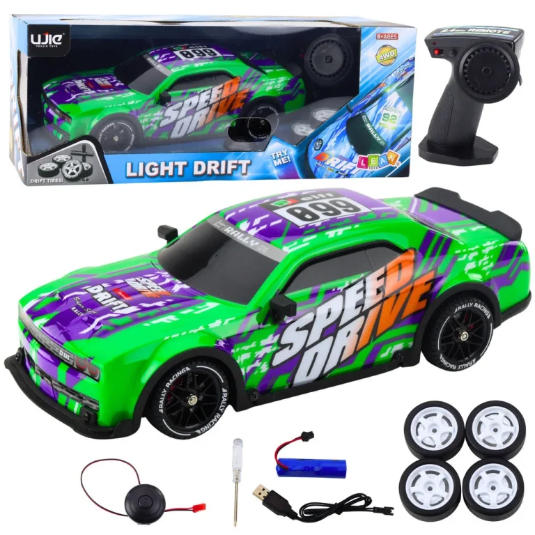 Rc Drift Automobil S Osvijetljenom Karoserijom, Zeleni 1