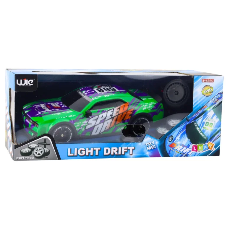 Rc Drift Automobil S Osvijetljenom Karoserijom, Zeleni 4