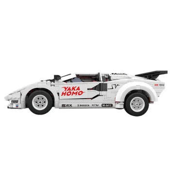 Rc Građevinske Kocke Sportski Automobil, Bijeli, 1384 Kom 4