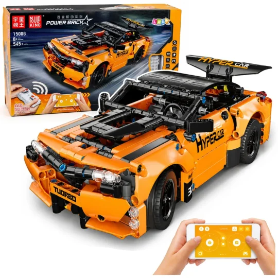 Rc Građevinske Kocke Sportski Automobil, Narančasti, 545 Kom 1