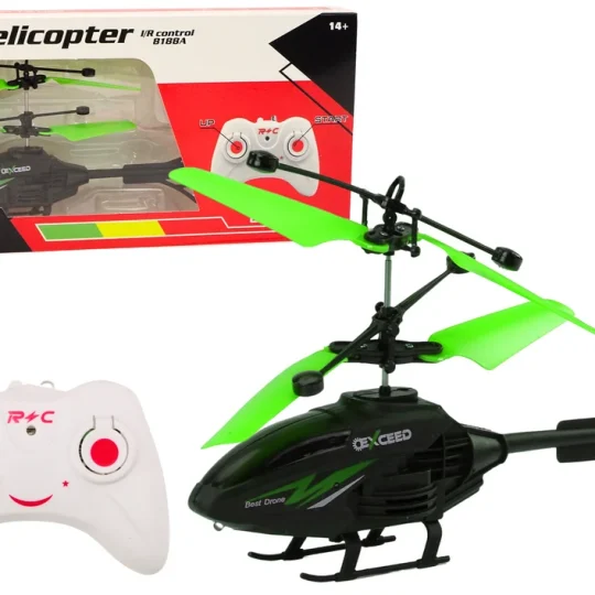 Rc Helikopter S žiroskopom, Zeleni, Upravljanje Rukom 1