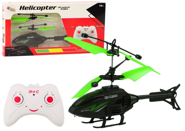 Rc Helikopter S žiroskopom, Zeleni, Upravljanje Rukom 1