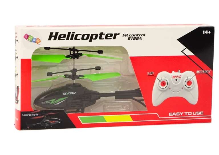 Rc Helikopter S žiroskopom, Zeleni, Upravljanje Rukom 4