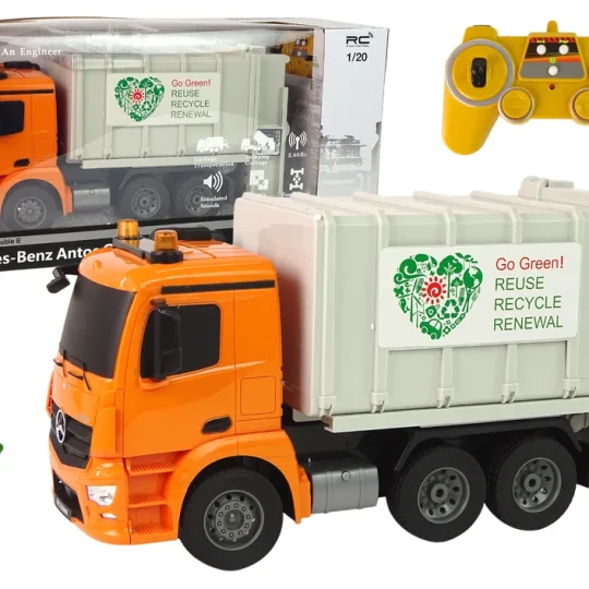 Rc Kamion Mercedes Benz Antos Za Smeće, Narančasti 1