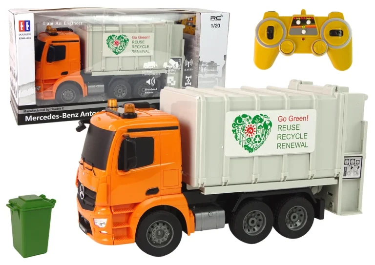 Rc Kamion Mercedes Benz Antos Za Smeće, Narančasti 1