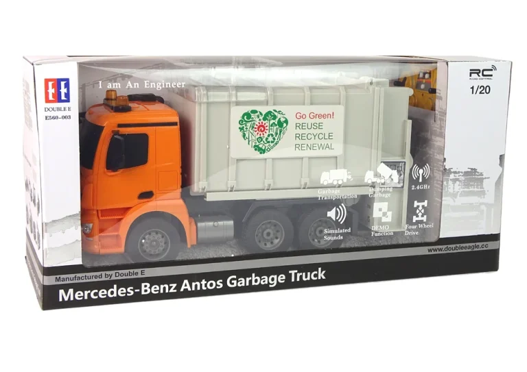 Rc Kamion Mercedes Benz Antos Za Smeće, Narančasti 7