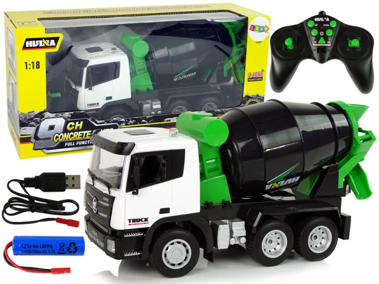 Rc Mješalica Za Beton Huina 1:18 Crna 2,4g 1