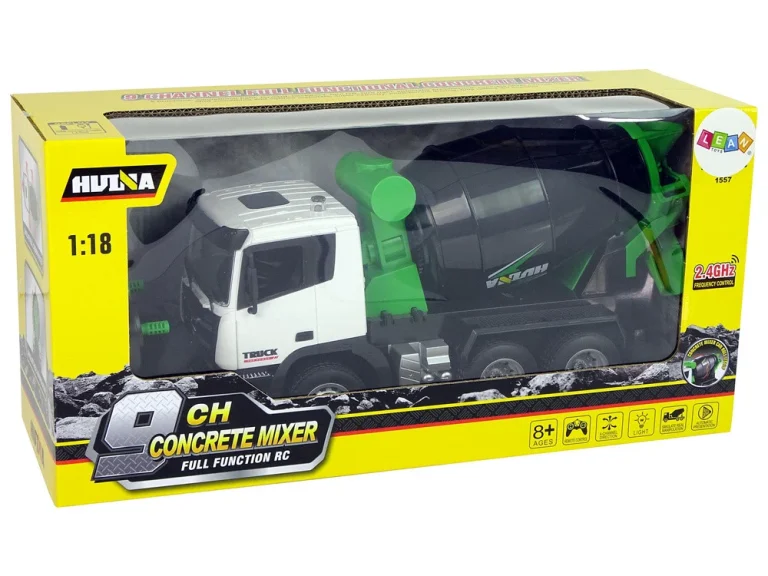 Rc Mješalica Za Beton Huina 1:18 Crna 2,4g 7