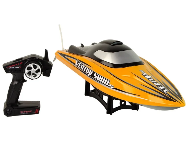 Rc Motorni čamac Sr 80 Pro, Bezčetkica, 74 Km/h, žuti 3