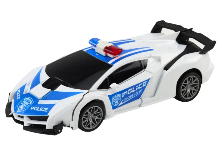 R/c Policijski Automobil 2u1 Robotski Automobil Sa Zvukovima I Svjetlima 2