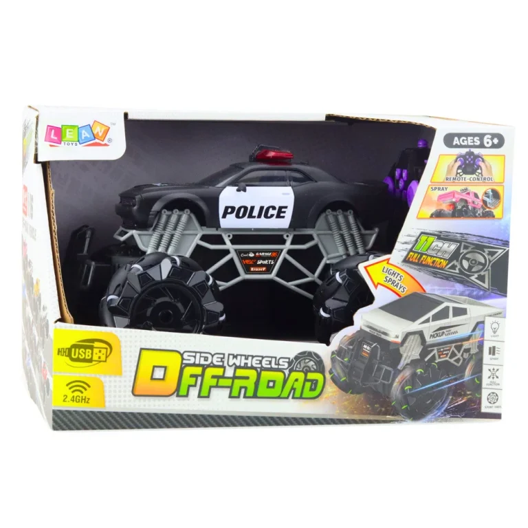Rc Policijski Terenski Automobil Sa Svjetlima I Efektom Dima 1:16 6
