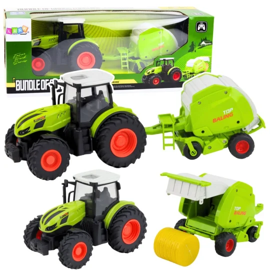 Rc Poljoprivredni Traktor Na Daljinsko Upravljanje S Balirkom 1:24 1