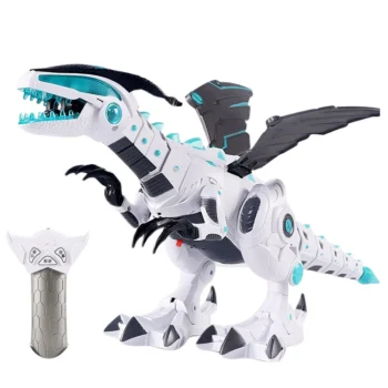 Rc Robot Dinosaur Na Daljinsko Upravljanje S Krilima, Svjetlima I Zvukovima, Bijeli 2